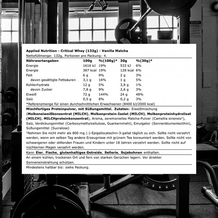 Produktbild Applied Nutririon Critical Whey (132 g, Matcha, Vanille)