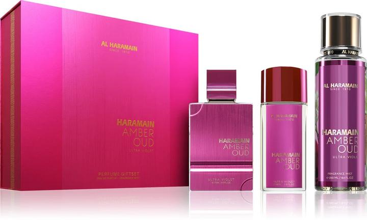 Al Haramain Haramain Amber Oud Ultra Violet Perfumery Gift Set With Body Mist 75ml 30ml Body Mist (Parfum set)