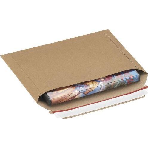 Raja, Versandtasche + Luftpolstertasche, Kartonrücken-Umschläge PCF23 Braun 180 mm (100 x)