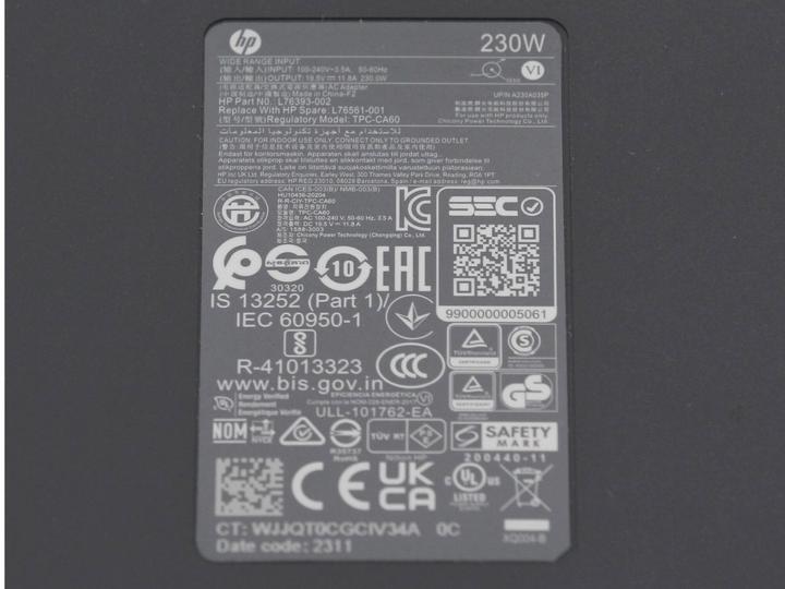 Actual product image HP 677766-003 (230 W)