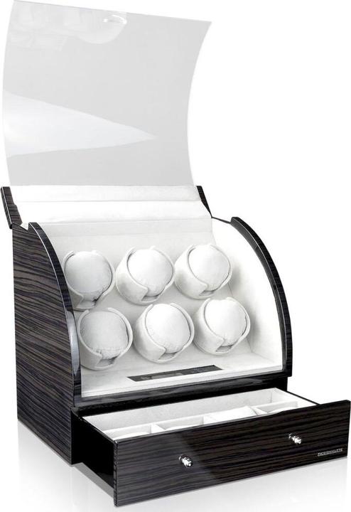 Actual product image Designhütte Watchwinder Basel 6 LCD - Dark Oak (6 x)