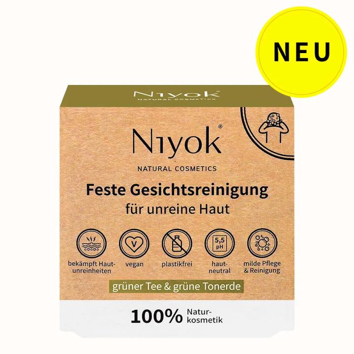 Image du produit Niyok Nettoyage solide du visage Thé vert (Savon pour le visage)