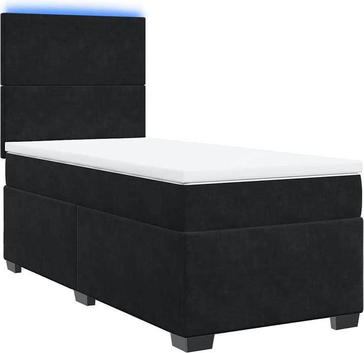 Actual product image vidaXL Bo x spring bed with mattress 160 x 200 cm velvet (160 x 200 cm)