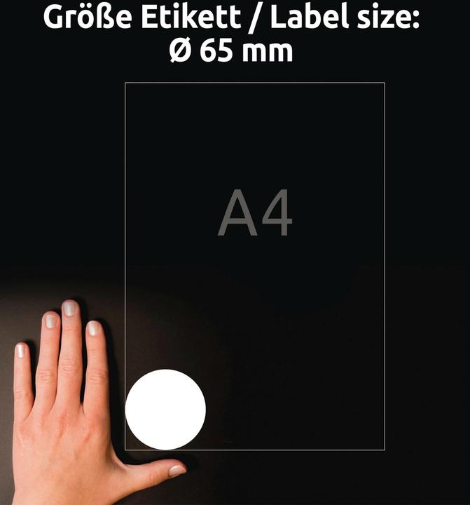 Actual product image Avery Round labels
