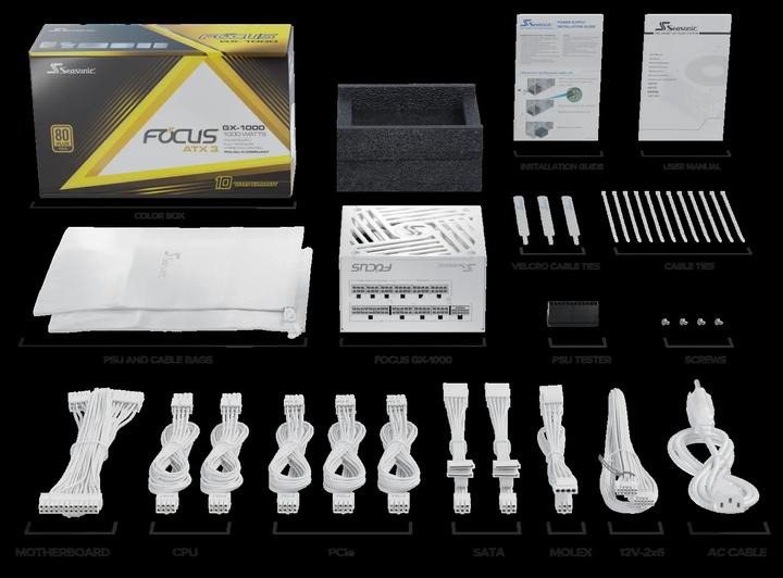 Produktbild Seasonic Focus GX-1000 V4 1000W ATX3.0 white (1000 W)