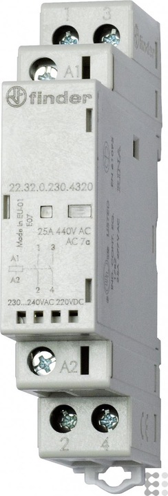 Image du produit Finder Modular contactor 2NO 25A 230V ac/dc