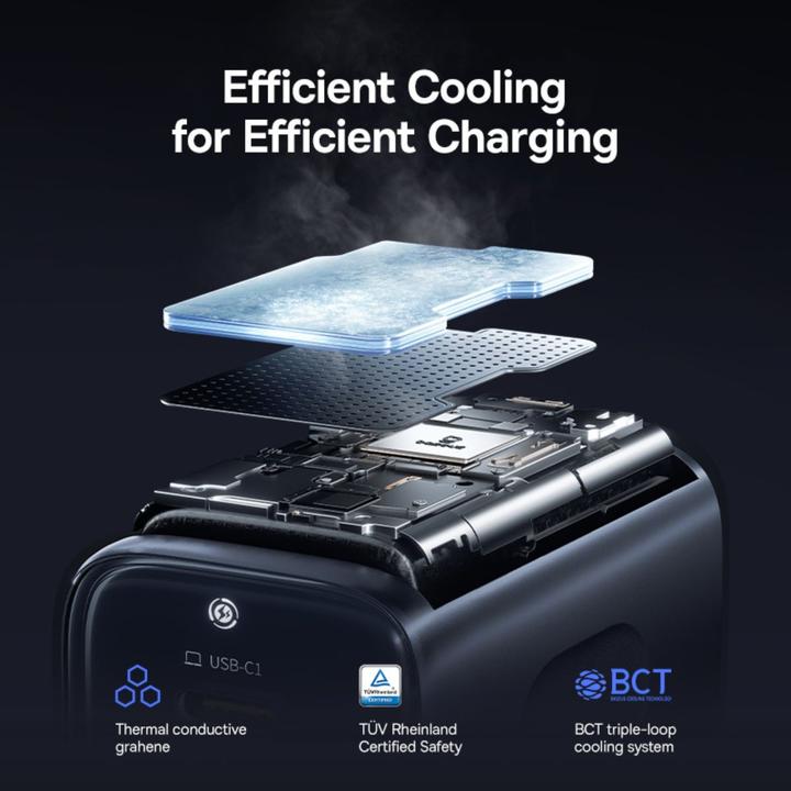 Produktbild Baseus PicoGo AE11 Fast Charger 2C+U 67W EU Cosmic Black (67 W, 3 Ports)