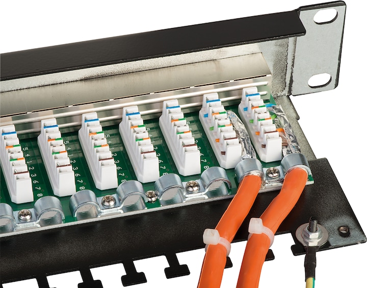 Produktbild Lindy Cat.6 Patchpanel 24p STP 1HE, schwarz