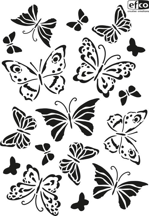 Immagine prodotto Efco Stencil "Farfalle", DIN A4, 17 motivi