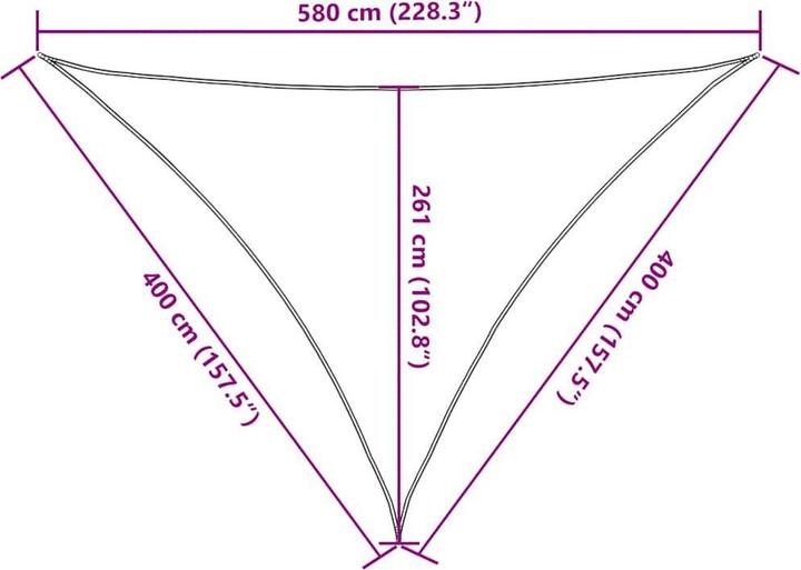 Produktbild vidaXL Sonnensegel (400 x 580 cm)