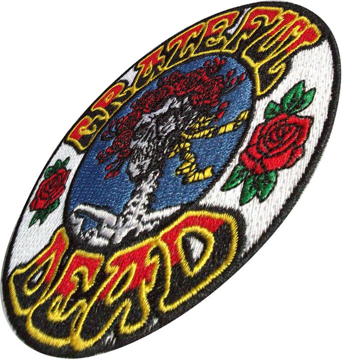 Actual product image Grateful Dead Bertha Circle Woven Iron On Patch