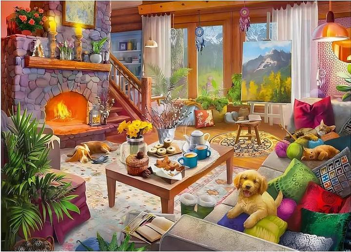 Actual product image Ravensburger Cozy Cabin (1000 pieces)