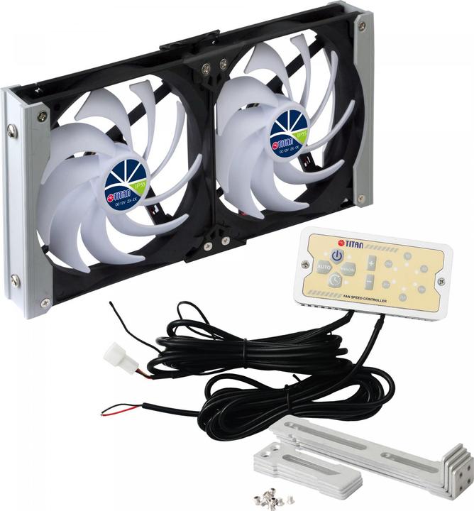 Titan TTC-SC20(B)V2+ Kühlschrank-Doppellüfter 120x25mm IP55, Timer Gleichrichter (3000 mm, 1 x)