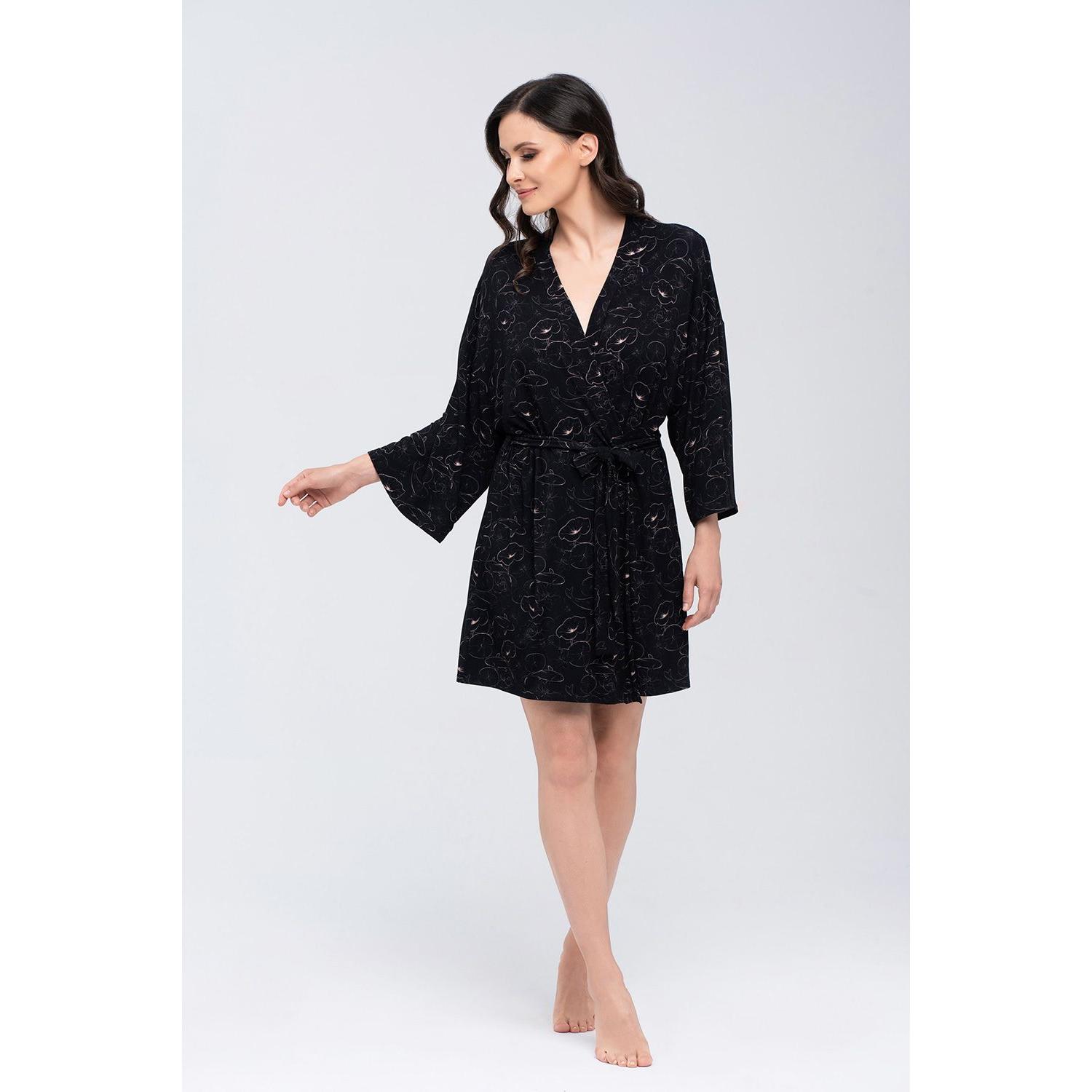 Babella, Damen, Pyjama, Schlafrock model, Schwarz, (L)