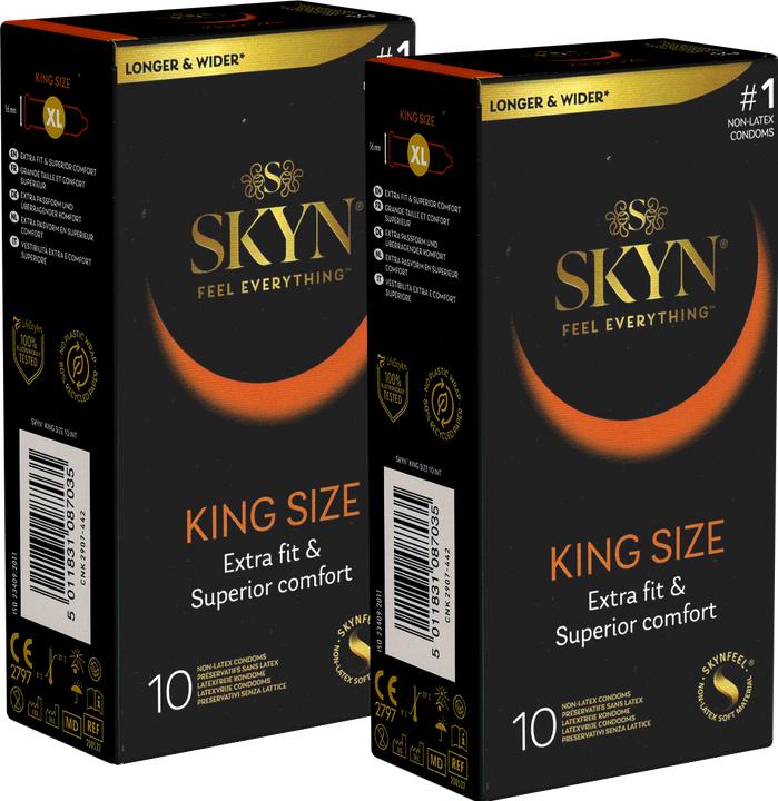 Produktbild Bijoux Indiscrets SKYN «King Size» Doppelpack, 20 (2x10) latexfreie XXL Kondome (20 Stk.)