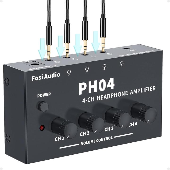 Produktbild Fosi Audio PH04, 4-Kanal Kopfhörer-Verstärker (Gain-Schalter)