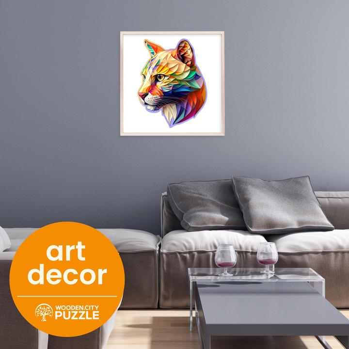 Actual product image WoodenCity Puzzle Wood M Gaudy Cougar (150 pieces)