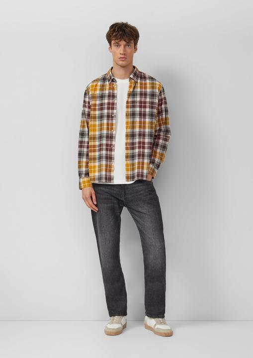 Immagine prodotto s.Oliver Hemd Regular Fit: Elastisches Button-Down-Hemd mit Karomuster (M)