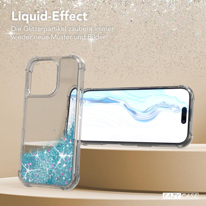 Actual product image EAZY CASE Liquid Glittery Hülle für iPhone 16 Pro (Apple iPhone 16 Pro)