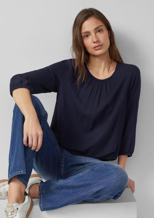 Immagine prodotto s.Oliver Bluse Strukturierte Viskose-Bluse mit Raff-Details (46)