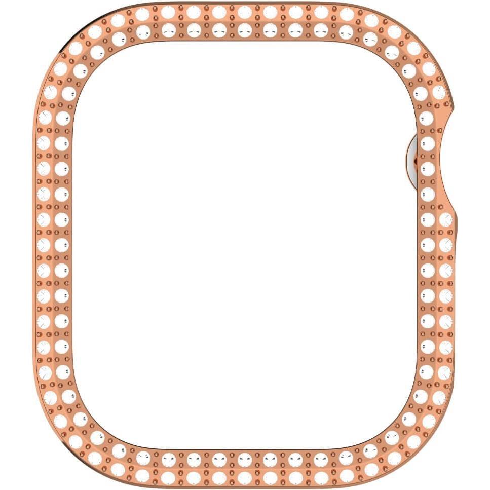 Cover-Discount Apple Watch 10 - 46mm - Glitzer Strass Schutz Case, Smartwatch Zubehör, Rosa
