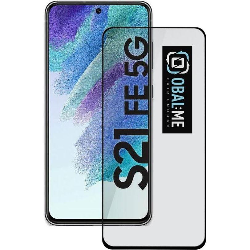 Obal:Me 5D Glass Screen Protector for Samsung Galaxy S21 FE 5G Black (1 Stück, Samsung Galaxy S21), Smartphone Schutzfol...