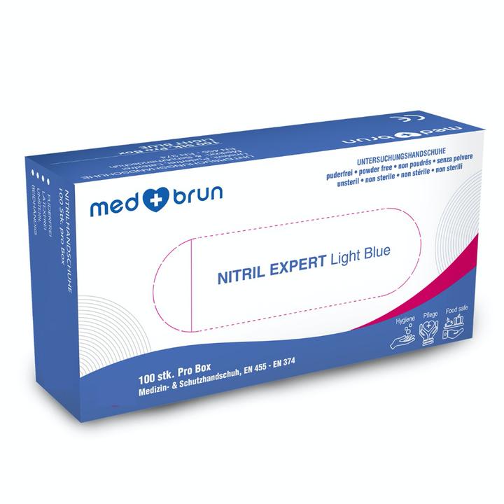 Image du produit MedBrun Nitrilhandschuhe Nitril Expert light blue (S)