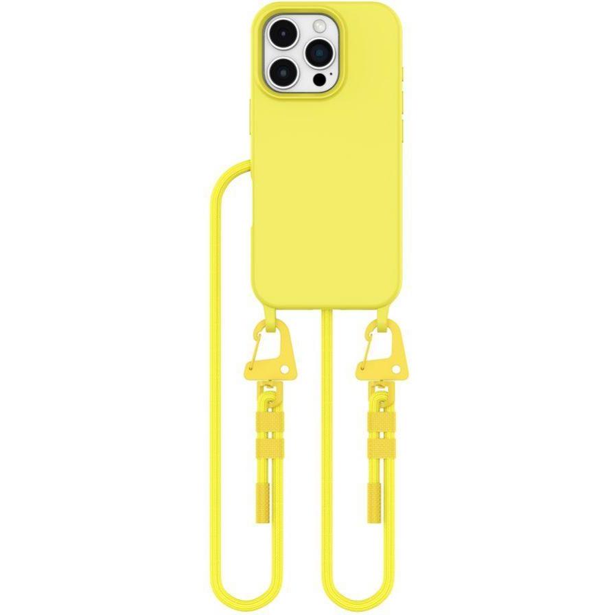 Tech-Protect MagNecklace MagSafe Case with Lanyard for iPhone 16 Pro Max - Yellow, Handykette, Gelb