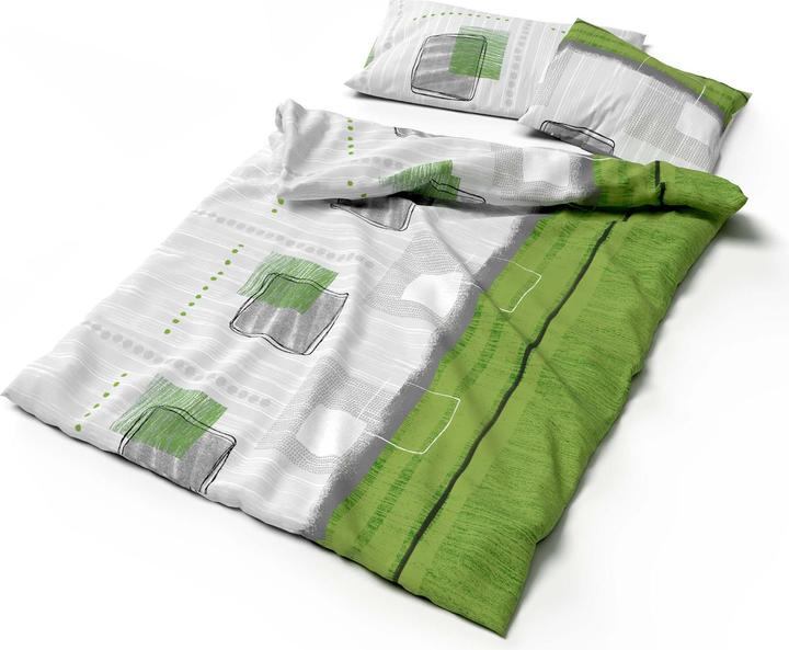 Immagine prodotto Lotus Bettwaren Biancheria da letto in bambù Talinas verde (Copripiumino, 200 x 210 cm)