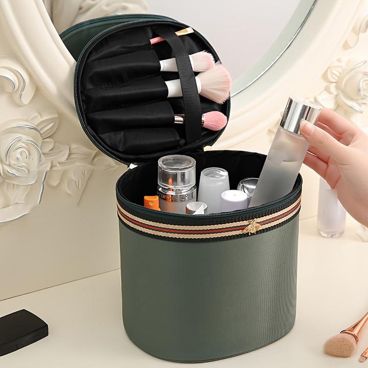 Image du produit Only-Bags.Store Trousse de maquillage en nylon imperméable de grande capacité, organiseur de maquillage de voyage