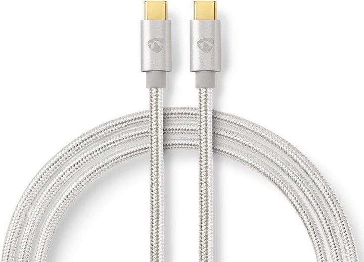 Actual product image Nedis CCTB60700AL20 USB Cable 2 m USB 2.0 USB C Aluminium (2 m, USB 2.0)