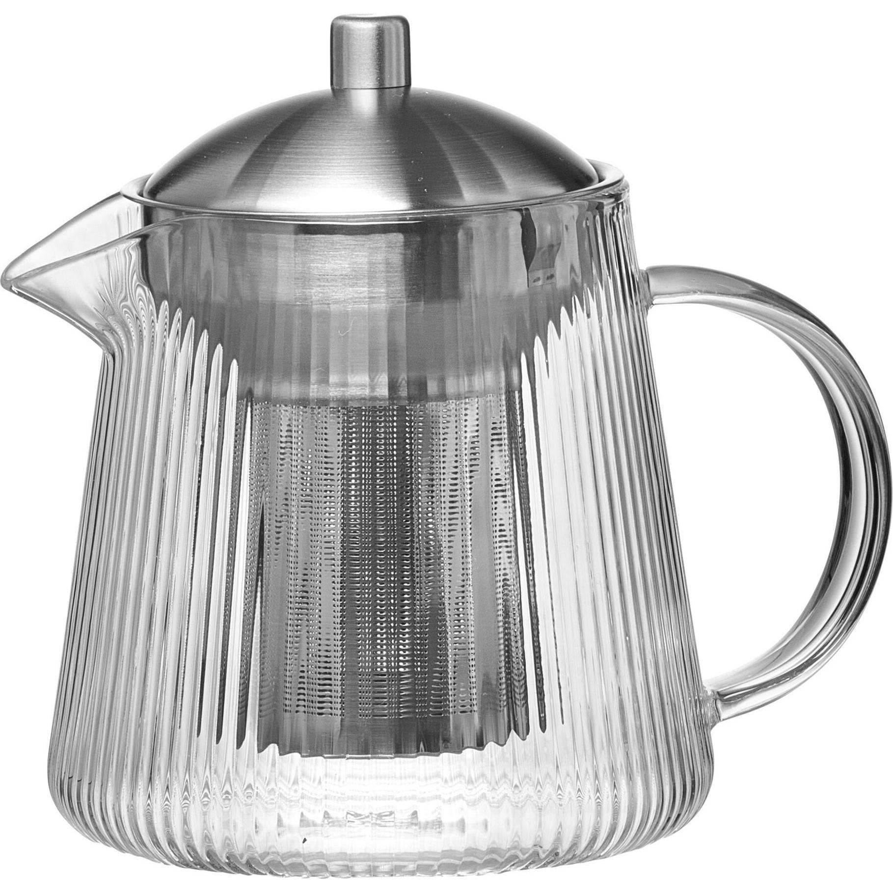 Ritzenhoff & Breker, Teiera, Teekanne Jive mit Sieb, Borosilikatglas, Klar, 800 ml, 824629 (0.80 l)