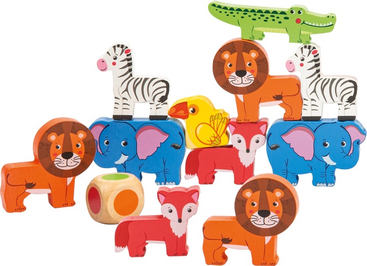 Immagine prodotto Sevi 88047 Legno Eco Smart gioco di impilamento di animali in legno 12 x 5 x 5 cm, gioco di dadi da 19