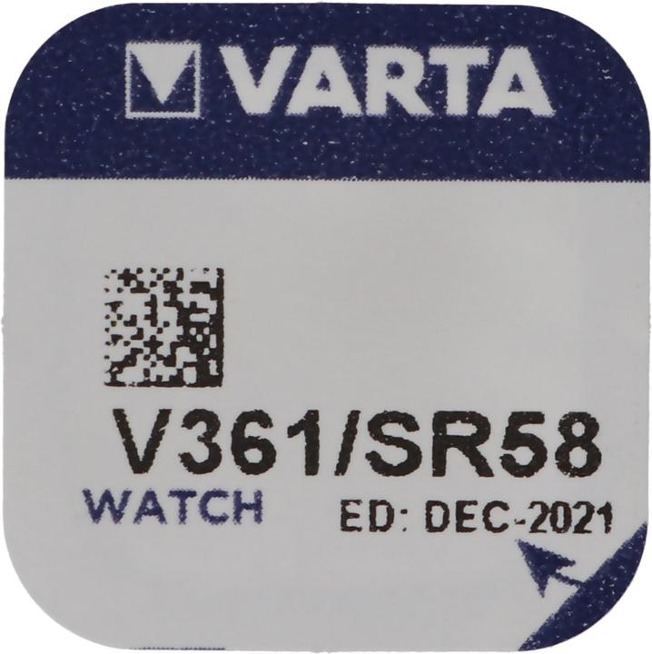 Produktbild Varta 361, V361, SR721W, SR58 Knopfzelle für Uhren etc. (1 Stk., SR58, 23 mAh)