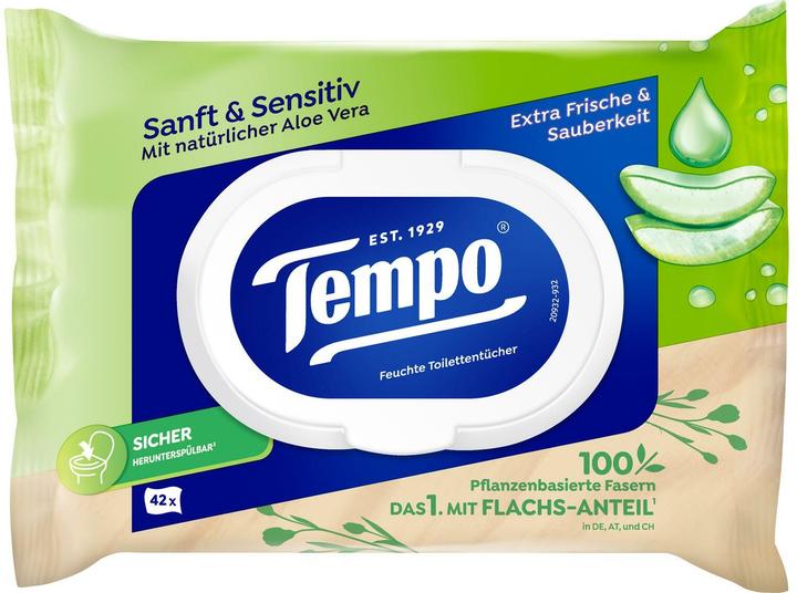 Tempo Wet wipes soft&sensitive Aloe Vera (1 x 42 pcs.)