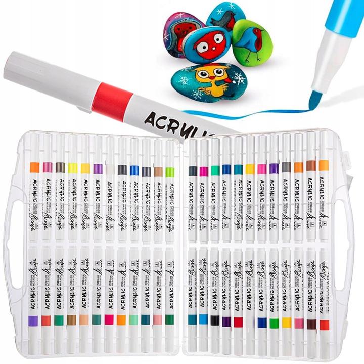 Extralink Set Mit Akrylmarkern 48 Farben | Zum Malen 48 Stück (48x)