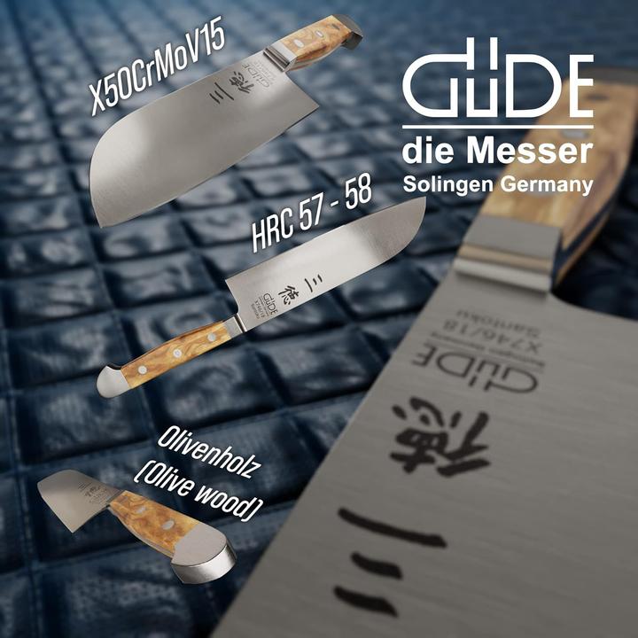Produktbild Güde Solingen Alpha Santoku 18 cm Olive (18 cm)
