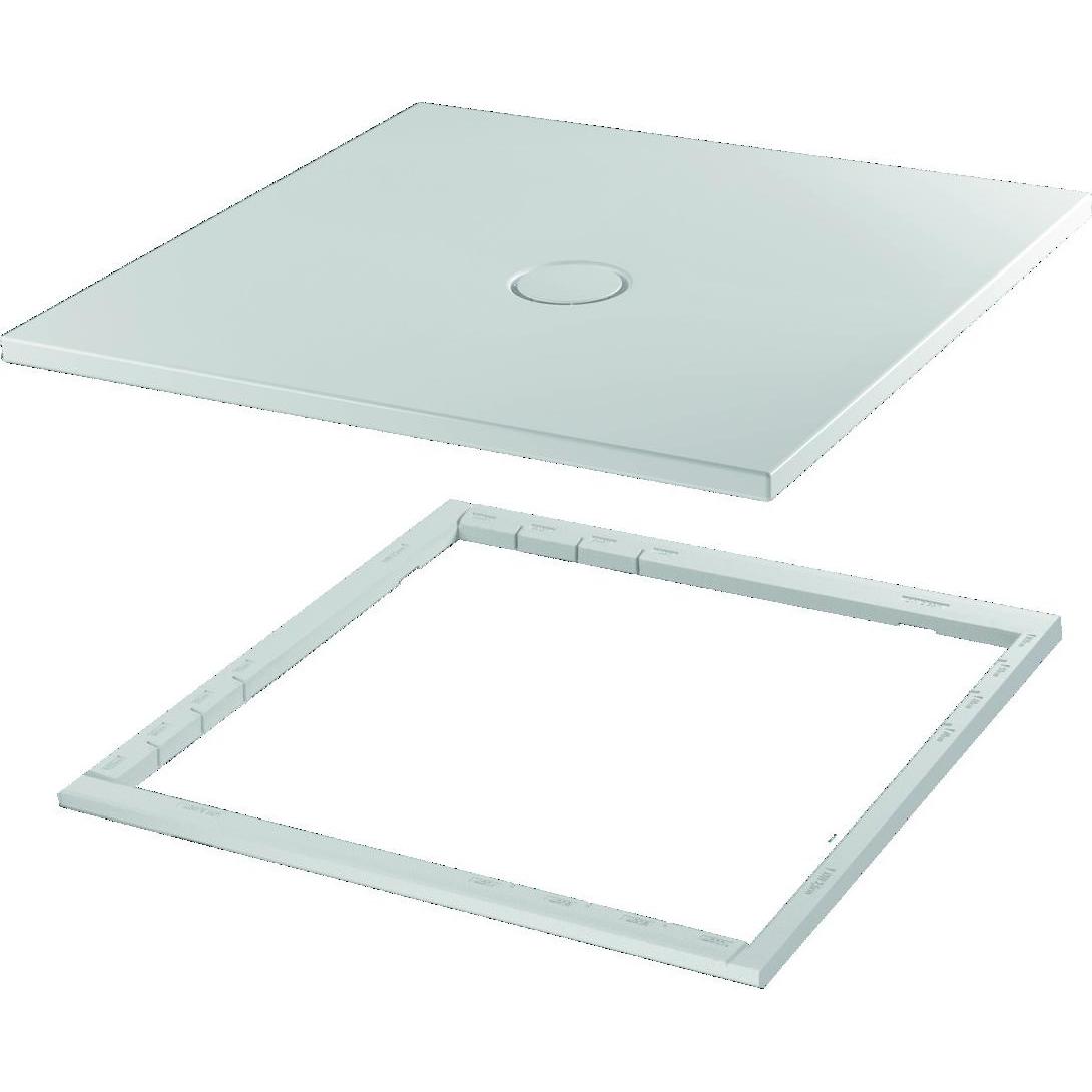 Bette, Duschwanne, Floor Duschwanne 1651 mit Minimum Wannenträger, 100x75cm