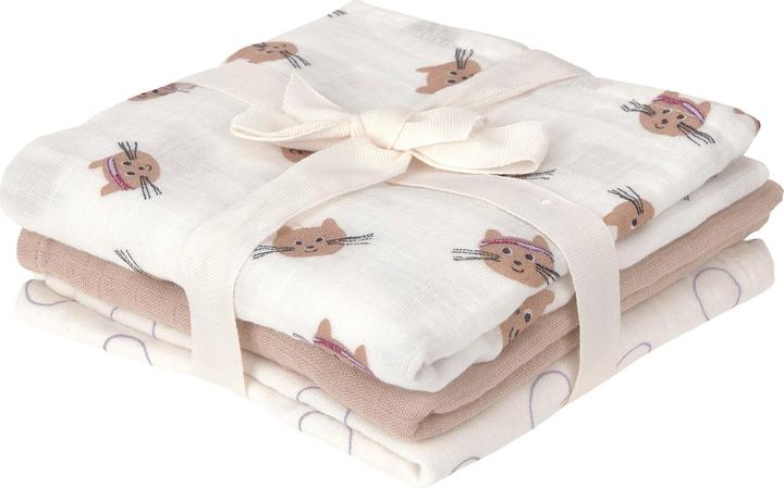 Productafbeelding Lässig Mulltuch Tiny Team Cat 3 Stück, 60 cm x 60 cm (60 cm, 60 cm)