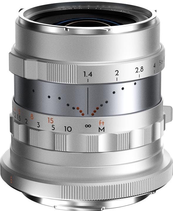 Thypoch Full-frame Photography Lens Simera 28mm f1.4 for Canon RF Mount - Silver (Canon RF, full size)