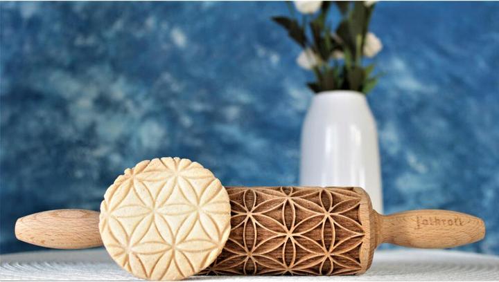 Produktbild Folkroll Teigrolle Blume d.Lebens jun.