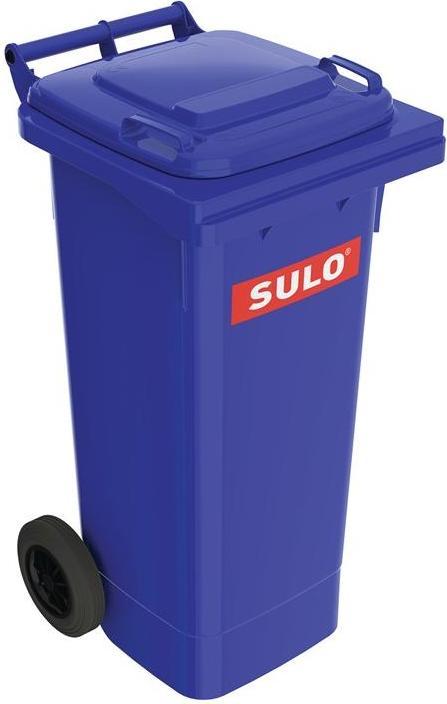 Actual product image SULO Large refuse container 80 l HDPE blue mobile, according to EN 840 (80 l)