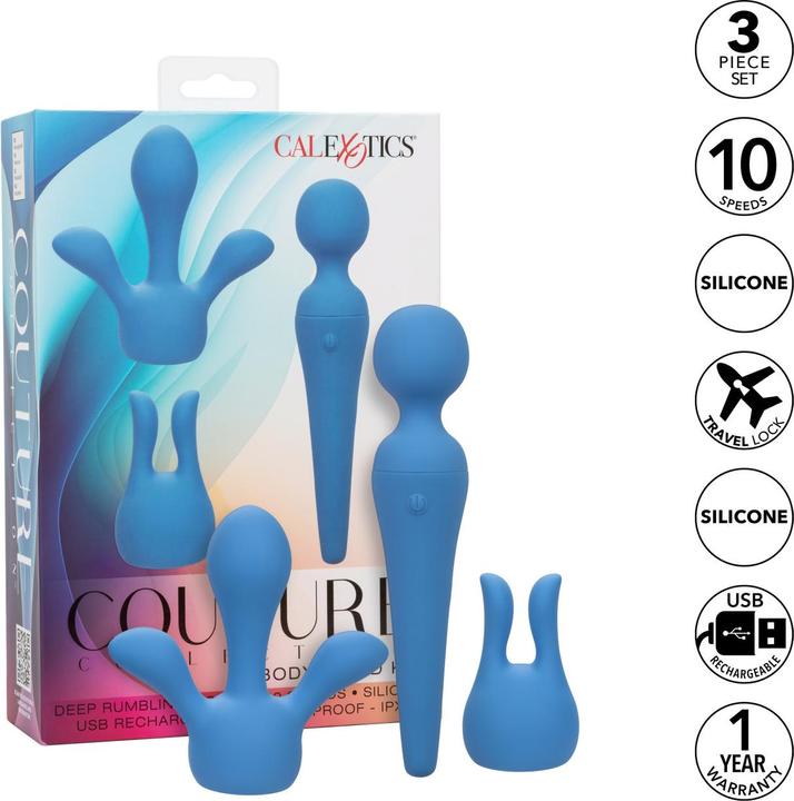 Produktbild CalExotics Couture Kit Vibratorstab 10 Vibrationen Blau