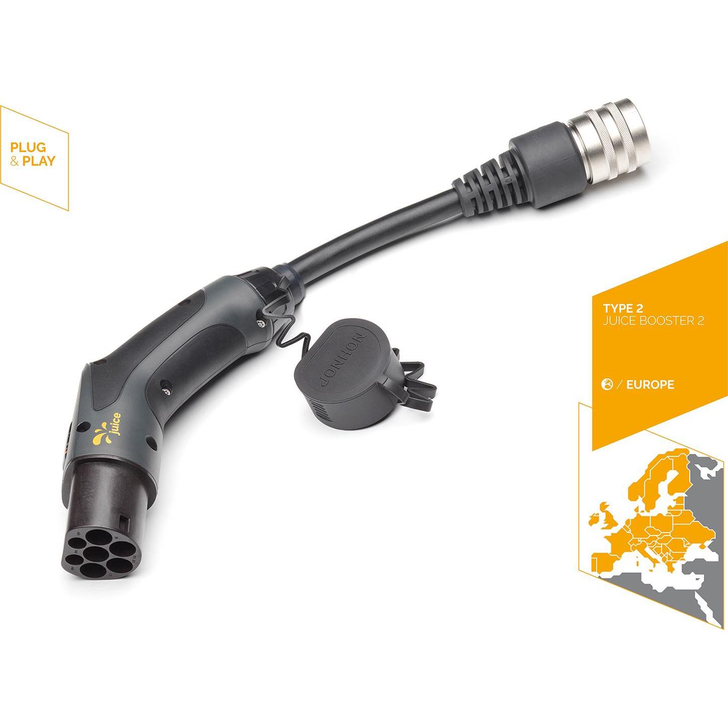 Thumbnail - Juice Technology, Elektroauto Ladekabel, Juice Booster 2 Adapter (Typ 2, 22 kW, 32 A)