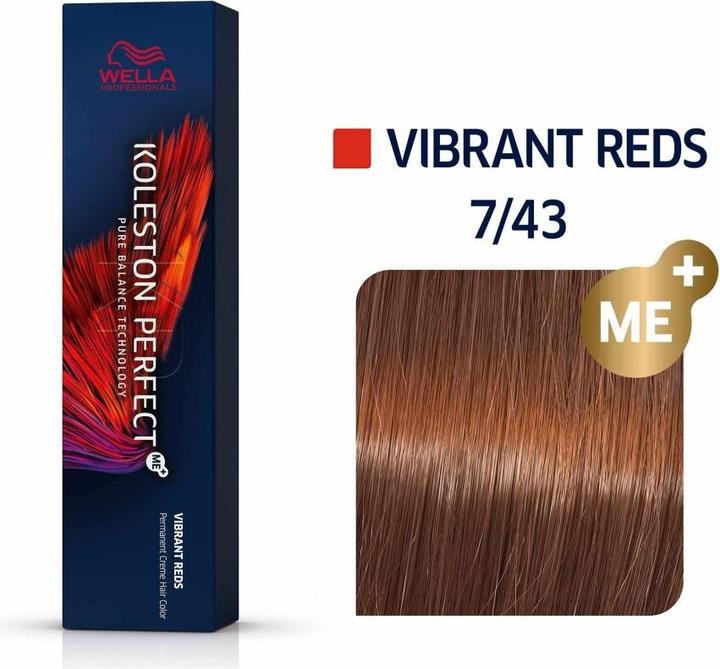 Actual product image Wella Koleston Perfect Me+ Vibrant Reds 7/43 60ml (7, 43)