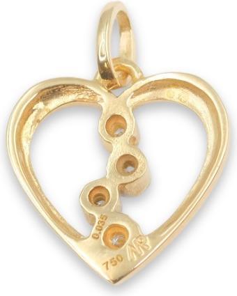 Produktbild Muau Anhänger Herz Bicolor 750/18K, 12mm (750, 18K Bicolor-Gold)