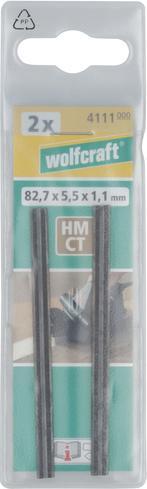 Produktbild wolfcraft 2 Wendehobelmesser HM 82,7x5,5x1,1mm