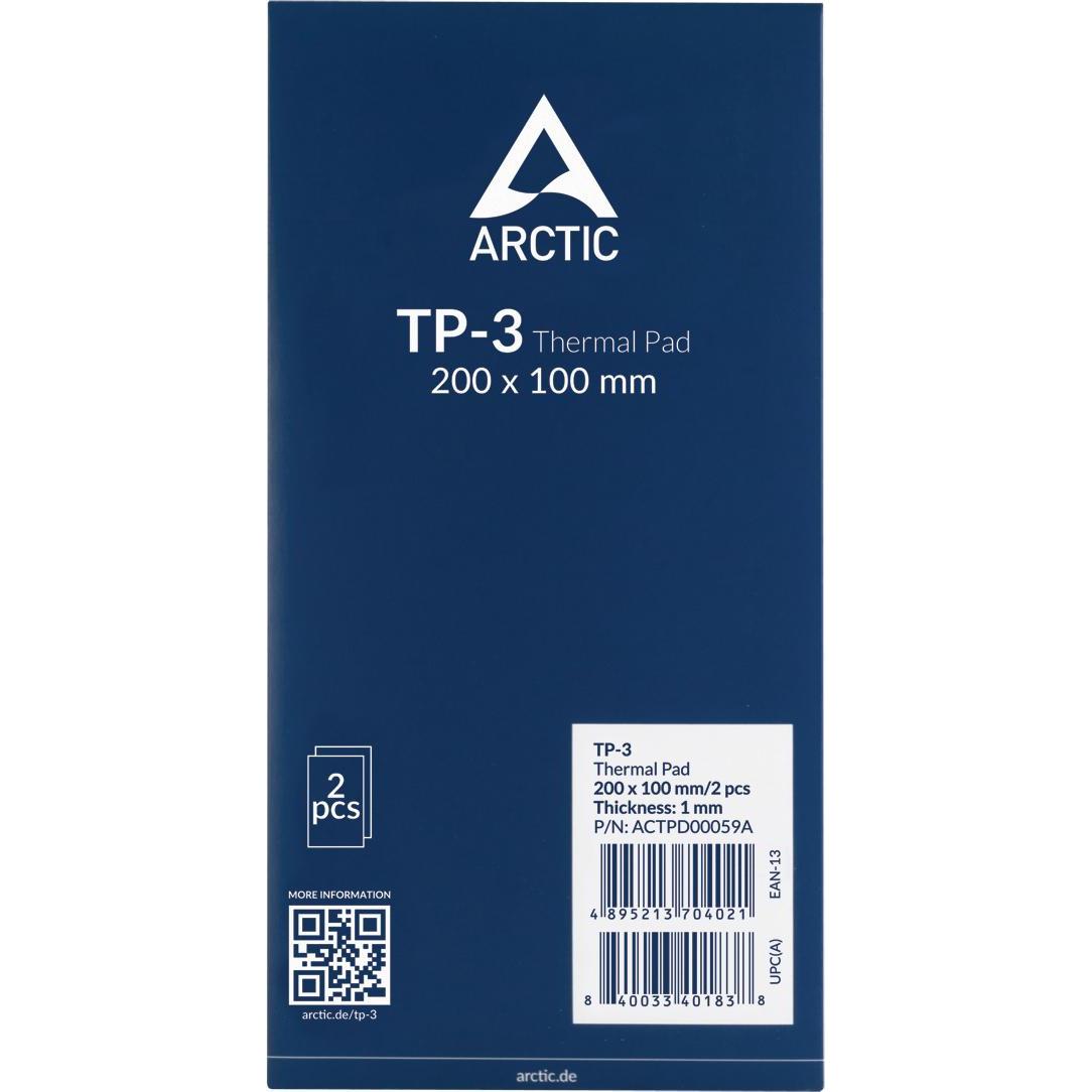 Thumbnail - Arctic TP-3 (200x100mm, t:1.0mm) Pack of 2pcs (1 mm, 6 W/m K), Wärmeleitpad