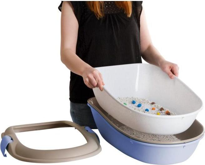 Actual product image Kerbl FURBA cat litter tray with cleaning sieve (Cat litter tray open)