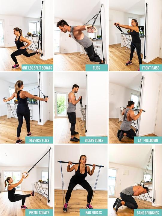 Produktbild Pullup & Dip Schlingentrainer und Widerstandstrainer Set